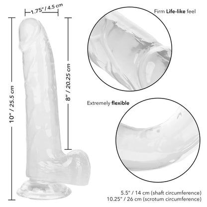 Size Queen 8" Clear | 716770098634 | Available at EroticWarehouse.com