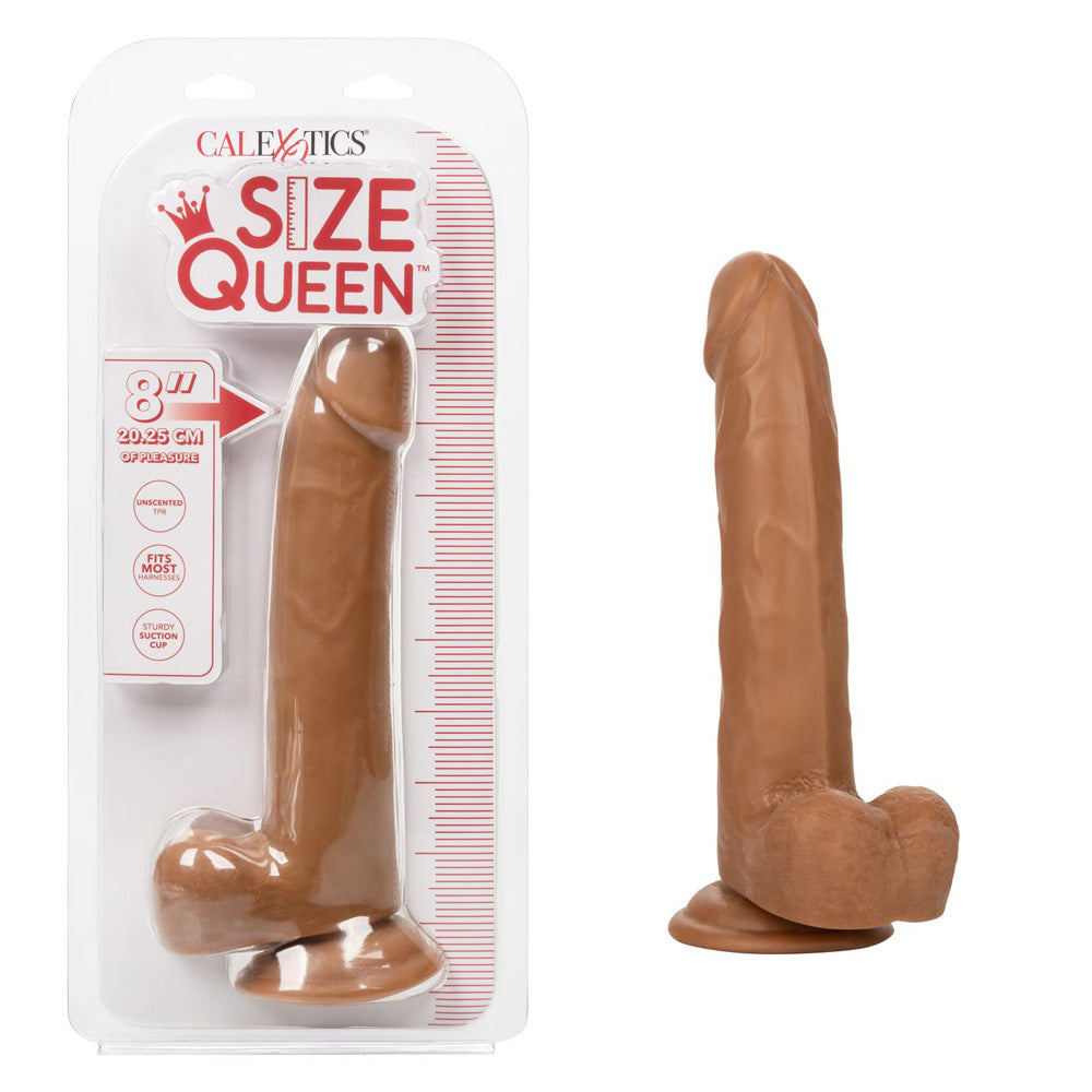 Size Queen 8" Brown | 716770098658 | Available at EroticWarehouse.com