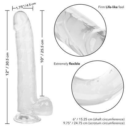 Size Queen 10" Clear | 716770098665 | Available at EroticWarehouse.com