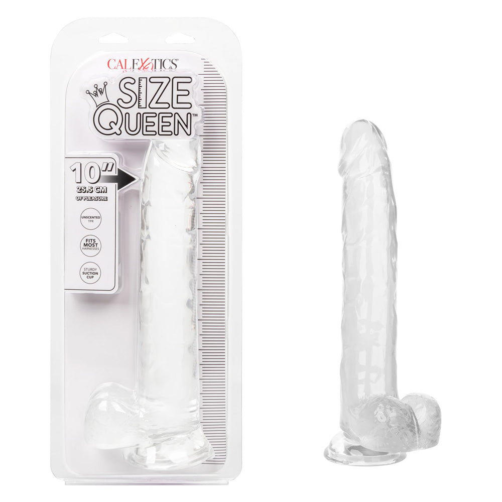 Size Queen 10" Clear | 716770098665 | Available at EroticWarehouse.com