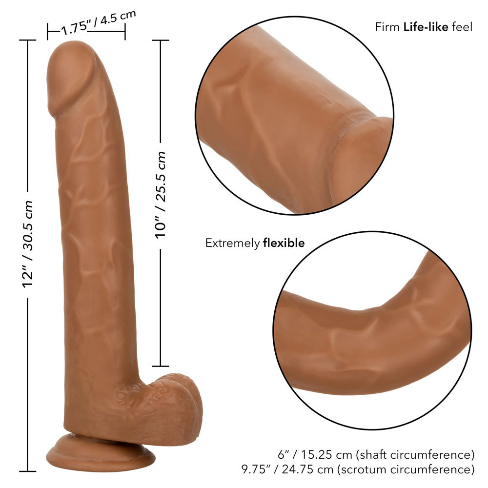 Size Queen 10" Brown | 716770098689 | Available at EroticWarehouse.com