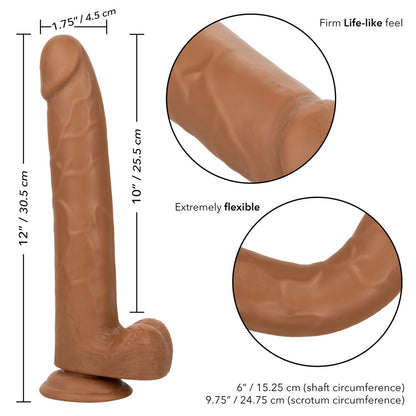 Size Queen 10" Brown | 716770098689 | Available at EroticWarehouse.com