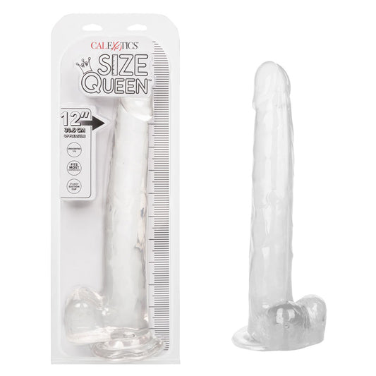 Size Queen 12" Clear | 716770098696 | Available at EroticWarehouse.com