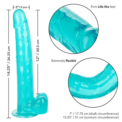 Size Queen 12" Blue | 716770098733 | Available at EroticWarehouse.com