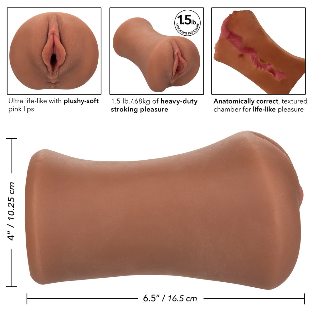 Stroke It Juicy Pussy Brown | 716770098795 | Available at EroticWarehouse.com