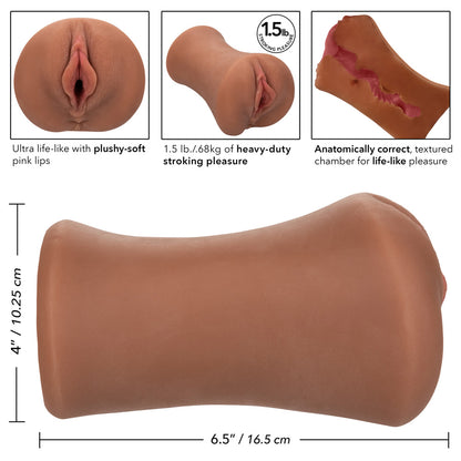 Stroke It Juicy Pussy Brown | 716770098795 | Available at EroticWarehouse.com