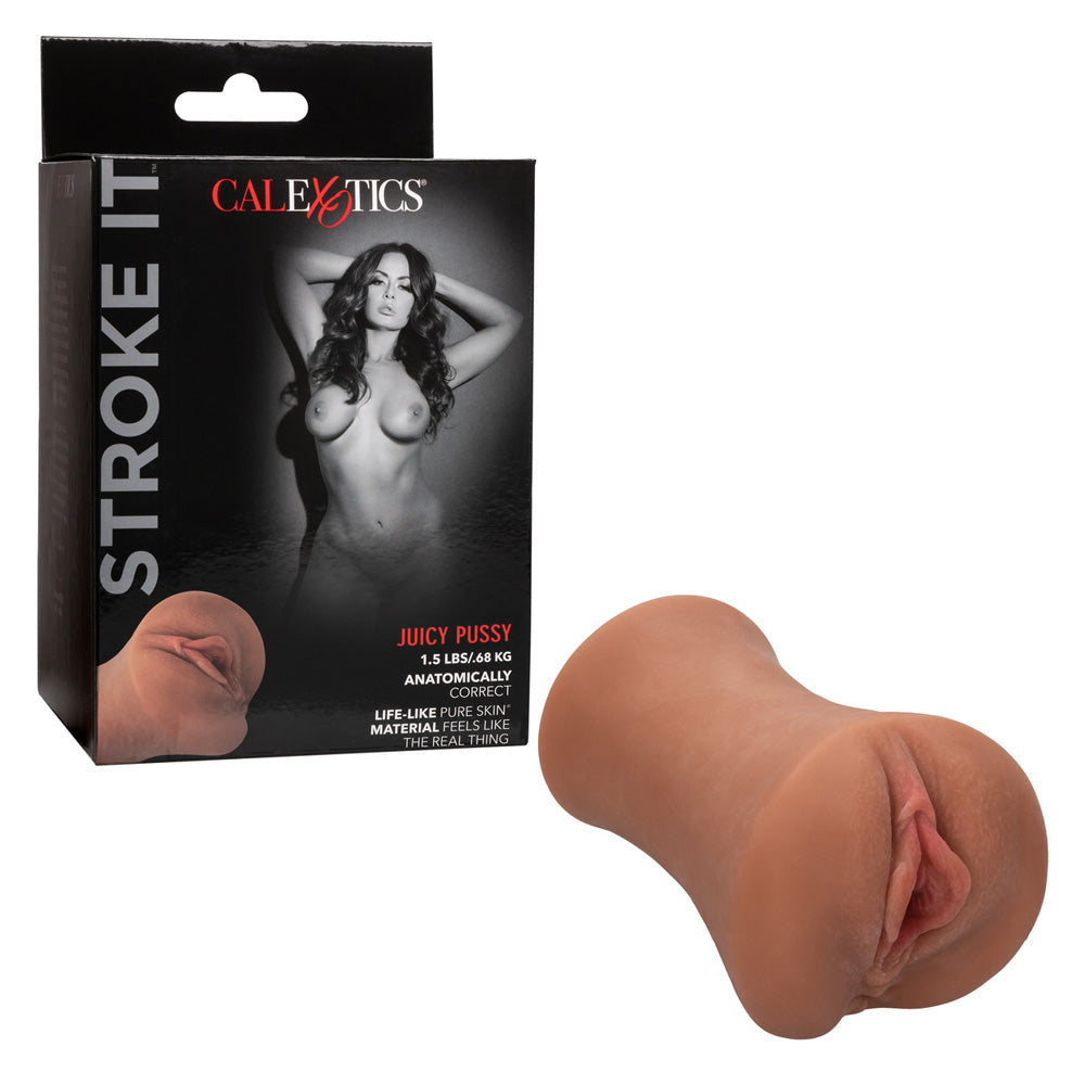 Stroke It Juicy Pussy Brown | 716770098795 | Available at EroticWarehouse.com