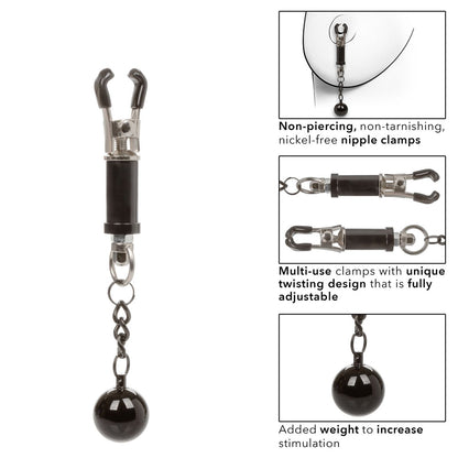Nipple Grips Weighted Twist Nipple Clamps | 716770099297 | Available at EroticWarehouse.com