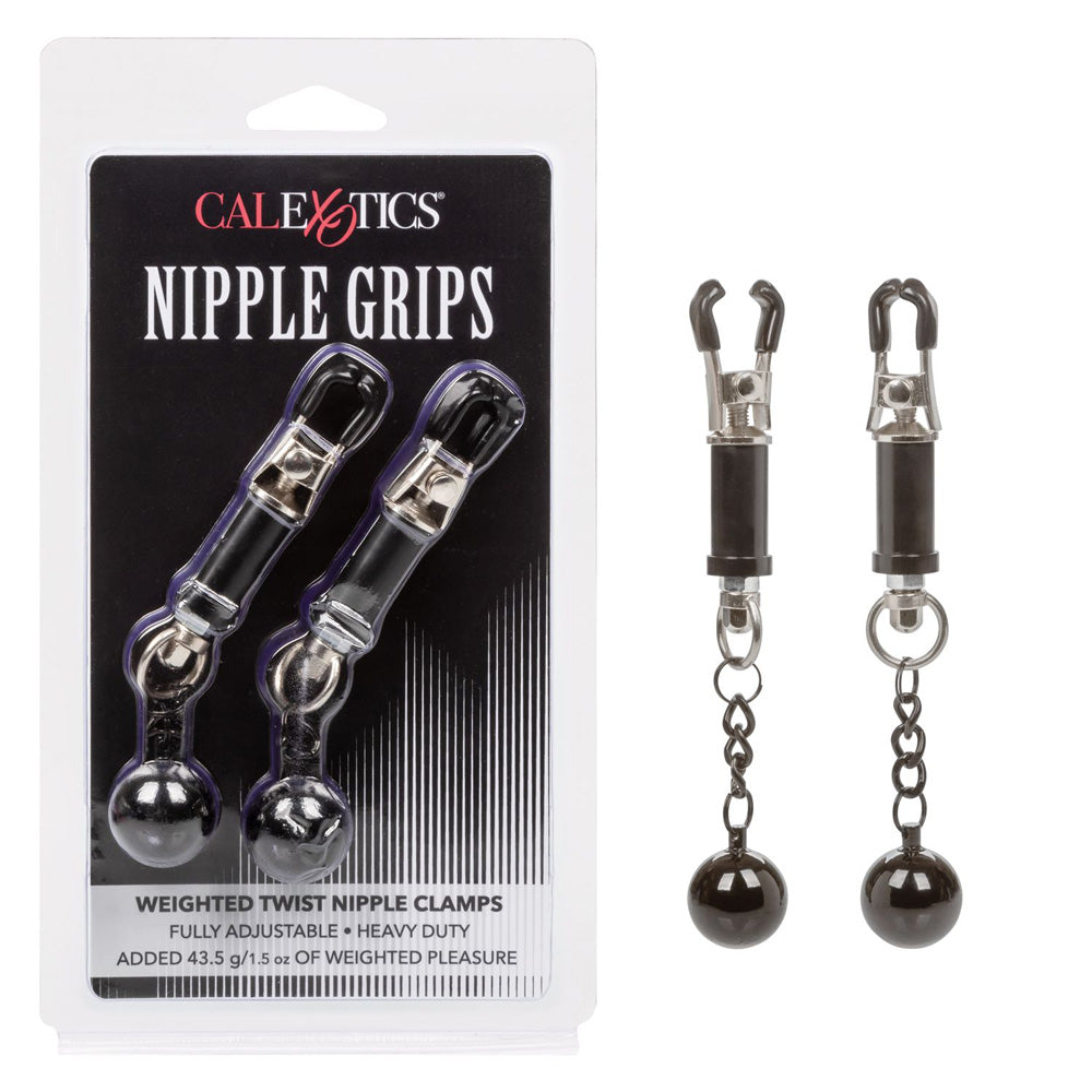 Nipple Grips Weighted Twist Nipple Clamps | 716770099297 | Available at EroticWarehouse.com