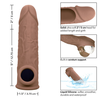 Performance Maxx Life-Like Extension 7" Brown | 716770101921 | Available at EroticWarehouse.com