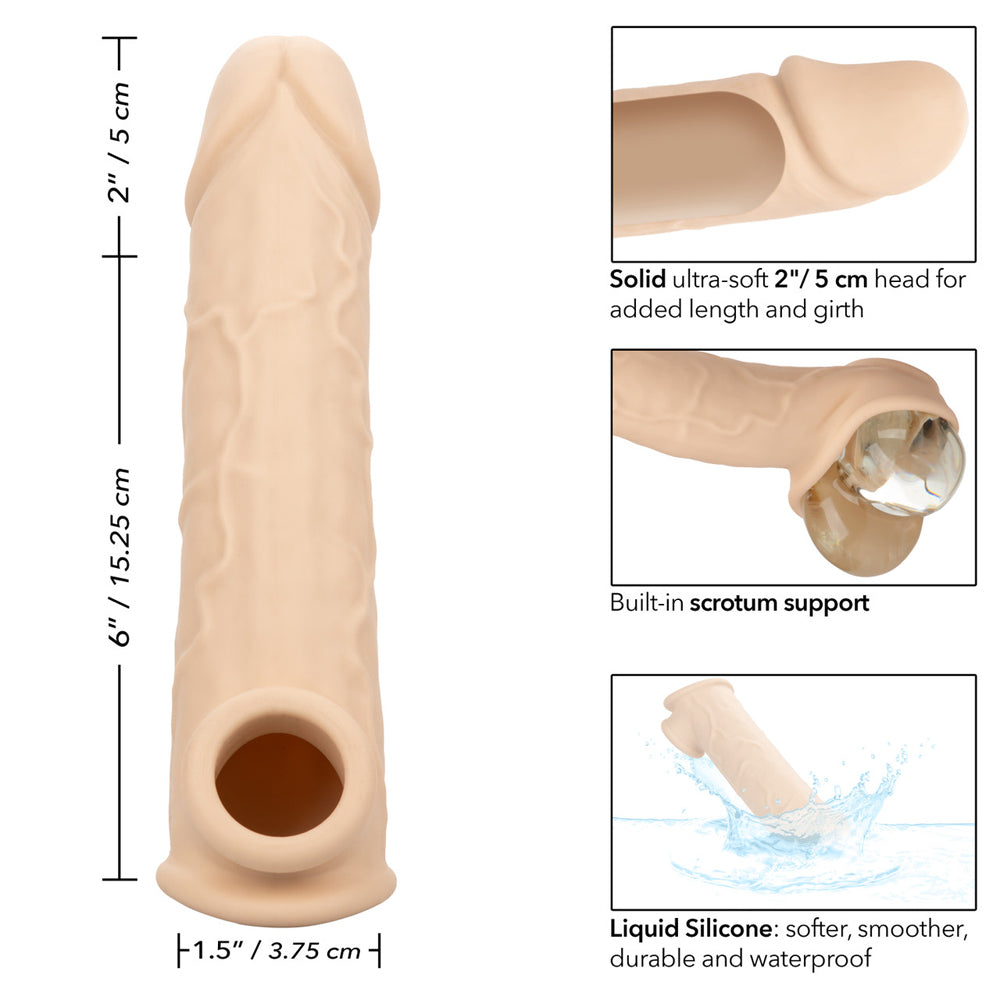 Performance Maxx Life-Like Extension 8" Ivory | 716770101938 | Available at EroticWarehouse.com