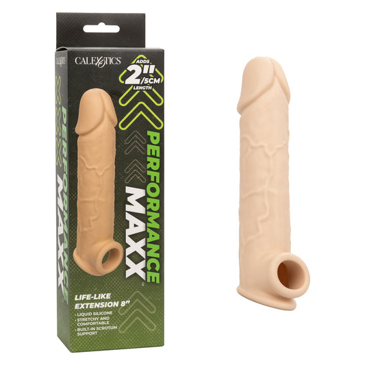 Performance Maxx Life-Like Extension 8" Ivory | 716770101938 | Available at EroticWarehouse.com