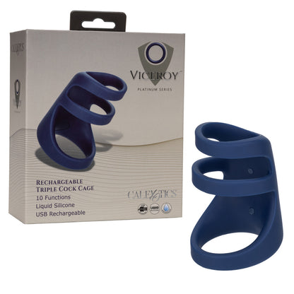 Viceroy Rechargeable Triple Cock Cage | 716770102607 | Available at EroticWarehouse.com