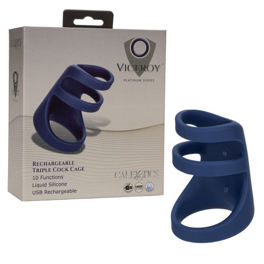 Viceroy Rechargeable Triple Cock Cage | 716770102607 | Available at EroticWarehouse.com