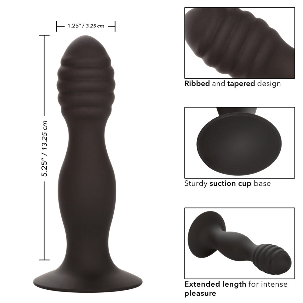 Silicone Ribbed Anal Stud | 716770102775 | Available at EroticWarehouse.com