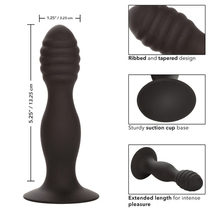 Silicone Ribbed Anal Stud | 716770102775 | Available at EroticWarehouse.com