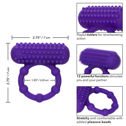 Silicone Rechargeable 5 Bead Maximus Ring | 716770102812 | Available at EroticWarehouse.com