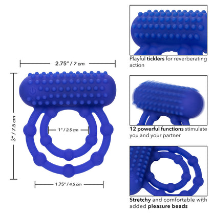 Silicone Rechargeable 10 Bead Maximus Ring | 716770102829 | Available at EroticWarehouse.com