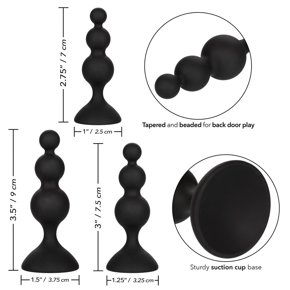 Silicone Beaded Anal Kit | 716770103772 | Available at EroticWarehouse.com