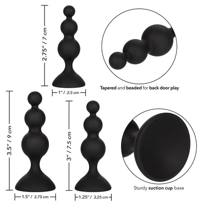 Silicone Beaded Anal Kit | 716770103772 | Available at EroticWarehouse.com