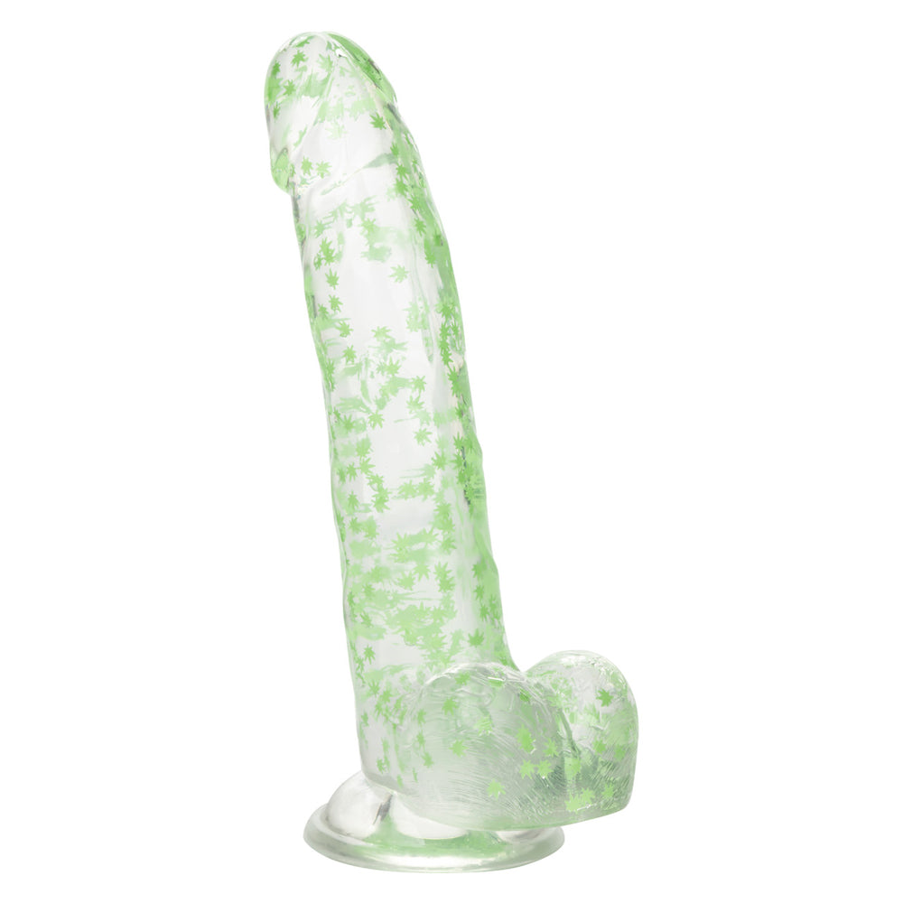 Naughty Bits I Leaf Dick Glow-In-The-Dark Weed Leaf Dildo | 716770103901 | Available at EroticWarehouse.com