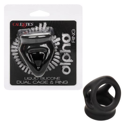 Alpha Liquid Silicone Dual Cage & Ring | 716770104229 | Available at EroticWarehouse.com