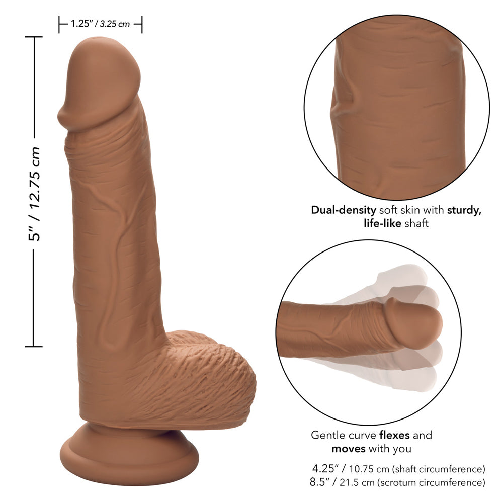 Dual Density Silicone Studs 5" Brown | 716770104250 | Available at EroticWarehouse.com