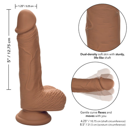 Dual Density Silicone Studs 5" Brown | 716770104250 | Available at EroticWarehouse.com
