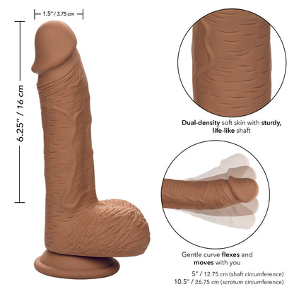 Dual Density Silicone Studs 6.25" Brown | 716770104274 | Available at EroticWarehouse.com