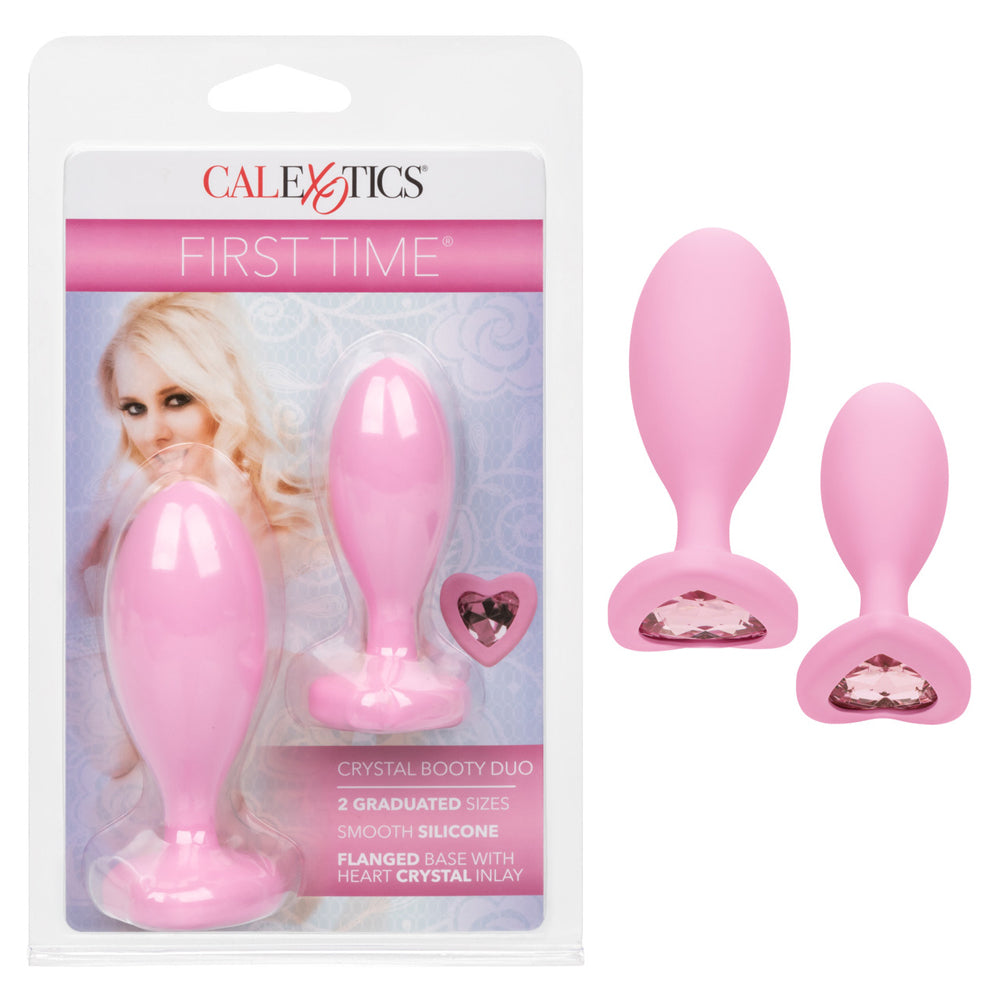 First Time Love Crystal Booty Duo Pink | 716770104328 | Available at EroticWarehouse.com