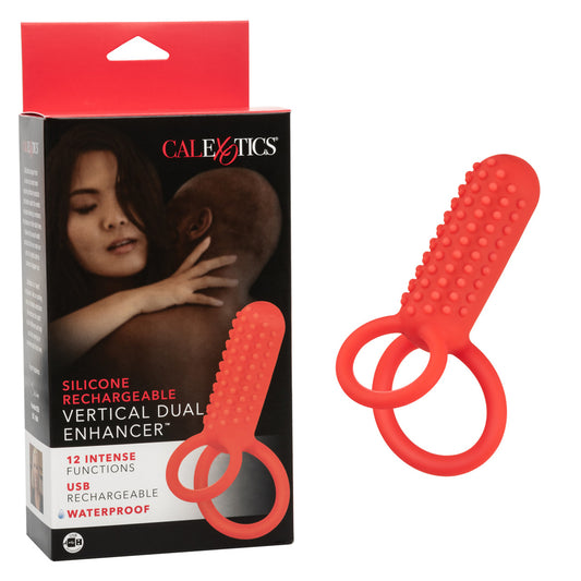 Silicone Rechargeable Vertical Dual Enhancer | 716770104427 | Available at EroticWarehouse.com