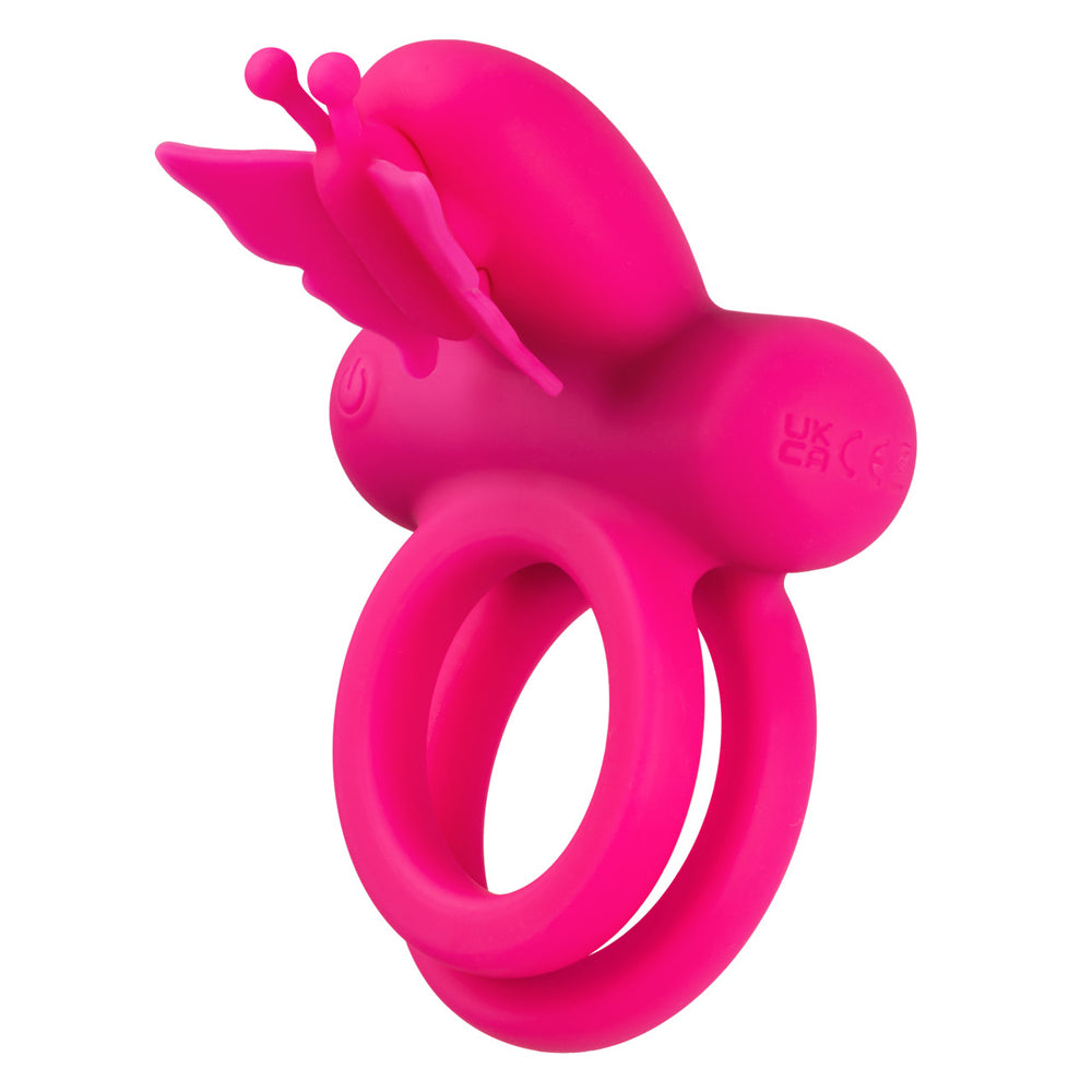 Silicone Rechargeable Butterfly Dual Ring | 716770104434 | Available at EroticWarehouse.com