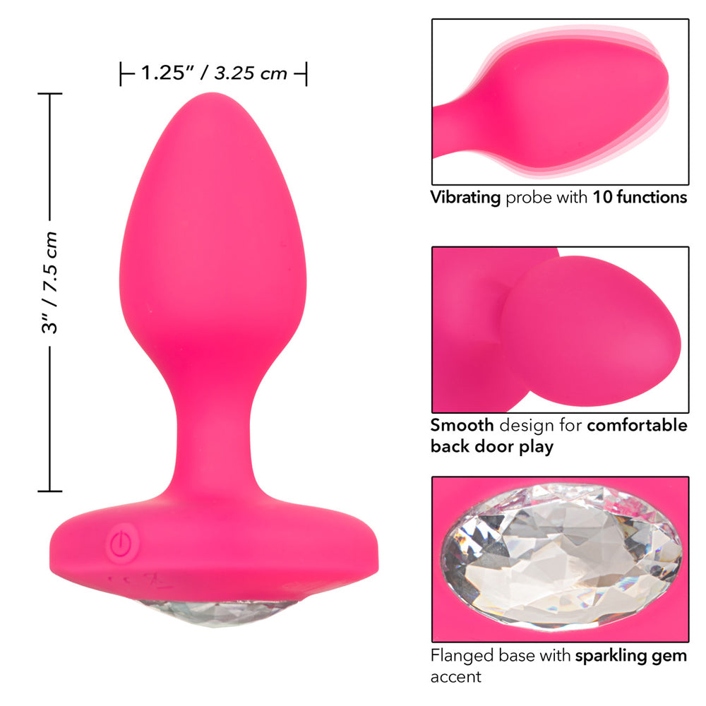 Cheeky Gems Medium Rechargeable Vibrating Probe Pink | 716770104717 | Available at EroticWarehouse.com