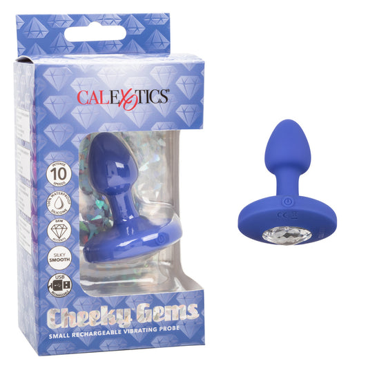 Cheeky Gems Small Rechargeable Vibrating Probe Blue | 716770104724 | Available at EroticWarehouse.com