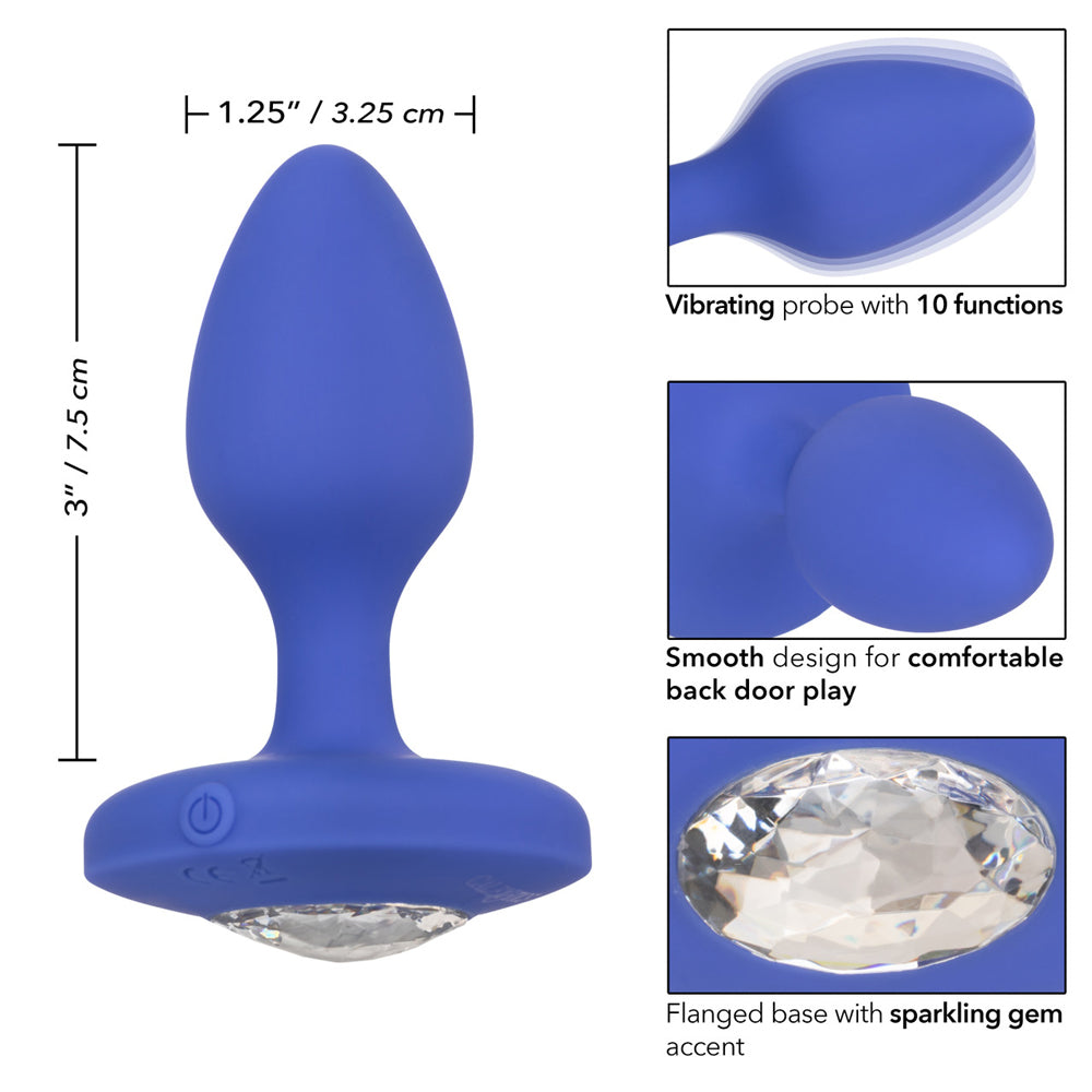 Cheeky Gems Medium Rechargeable Vibrating Probe Blue | 716770104731 | Available at EroticWarehouse.com
