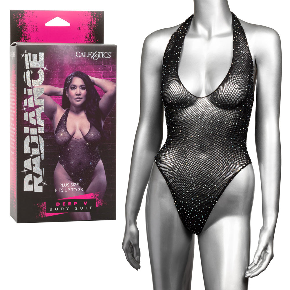 Radiance Plus Size Deep V Body Suit | 716770104991 | Available at EroticWarehouse.com
