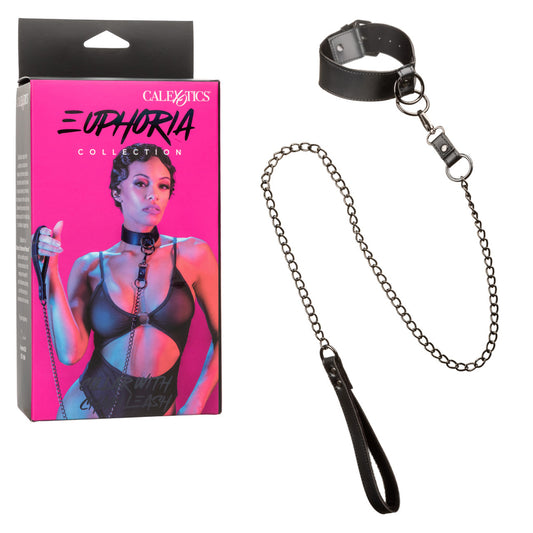 Euphoria Collection Collar With Chain Leash | 716770105349 | Available at EroticWarehouse.com