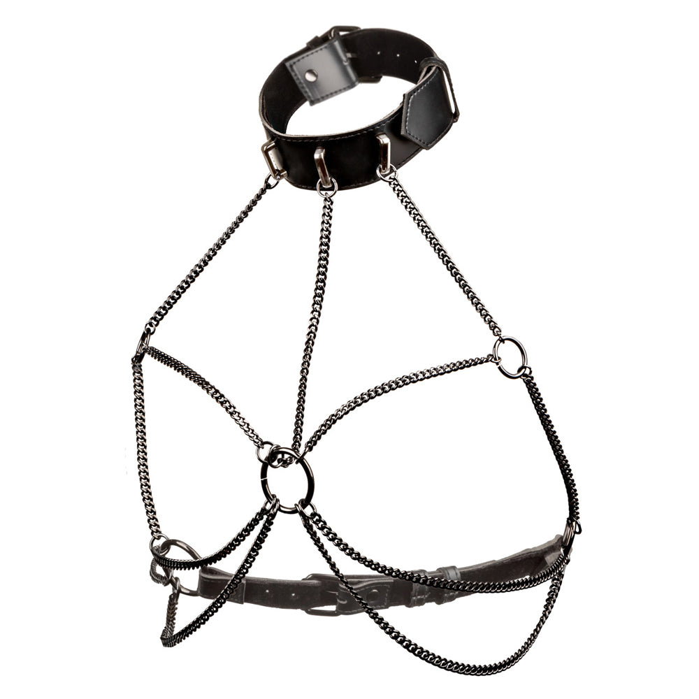Euphoria Collection Plus Size Multi Chain Collar Harness | 716770105417 | Available at EroticWarehouse.com