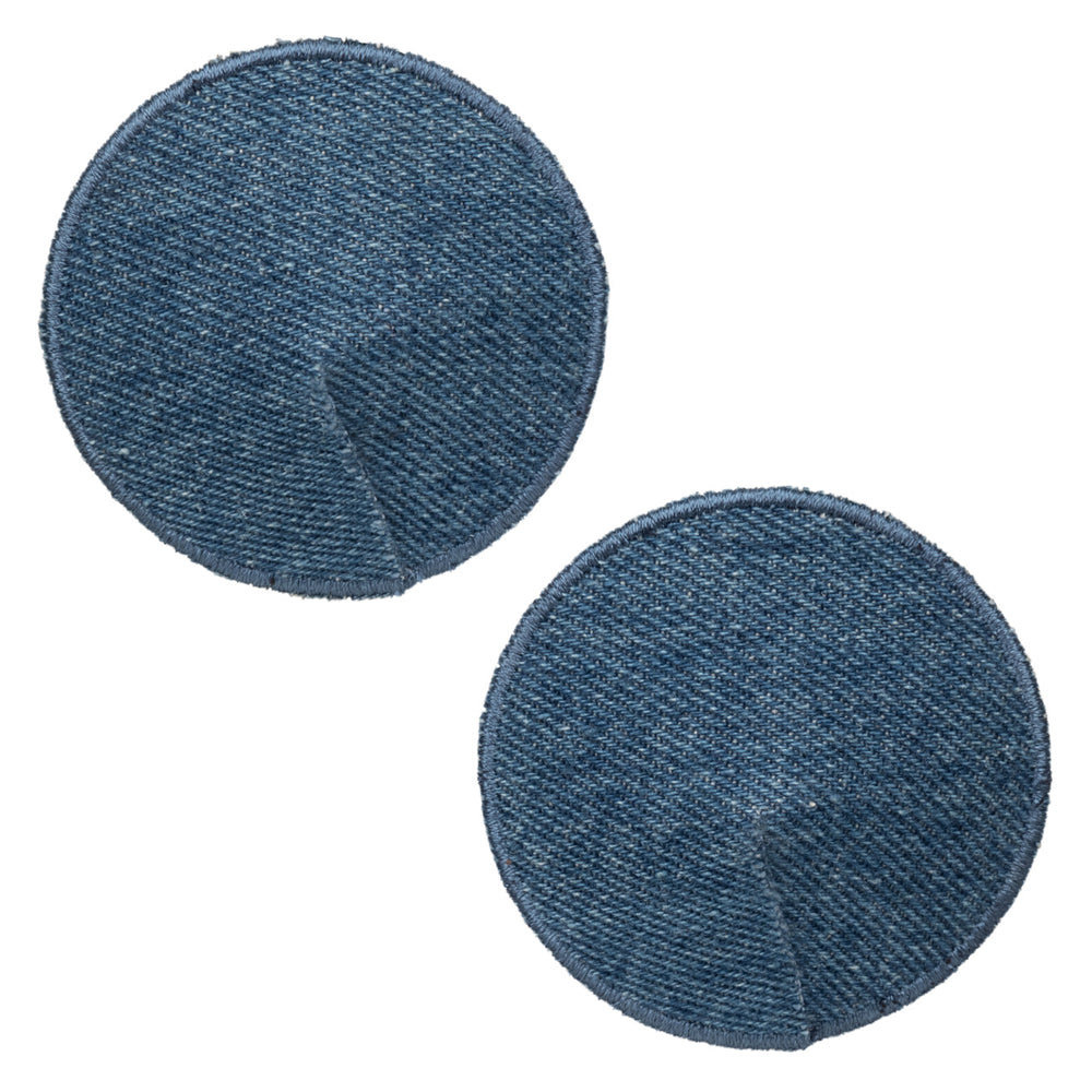 Ride 'Em Premium Denim Collection Round Pasties | 716770105462 | Available at EroticWarehouse.com