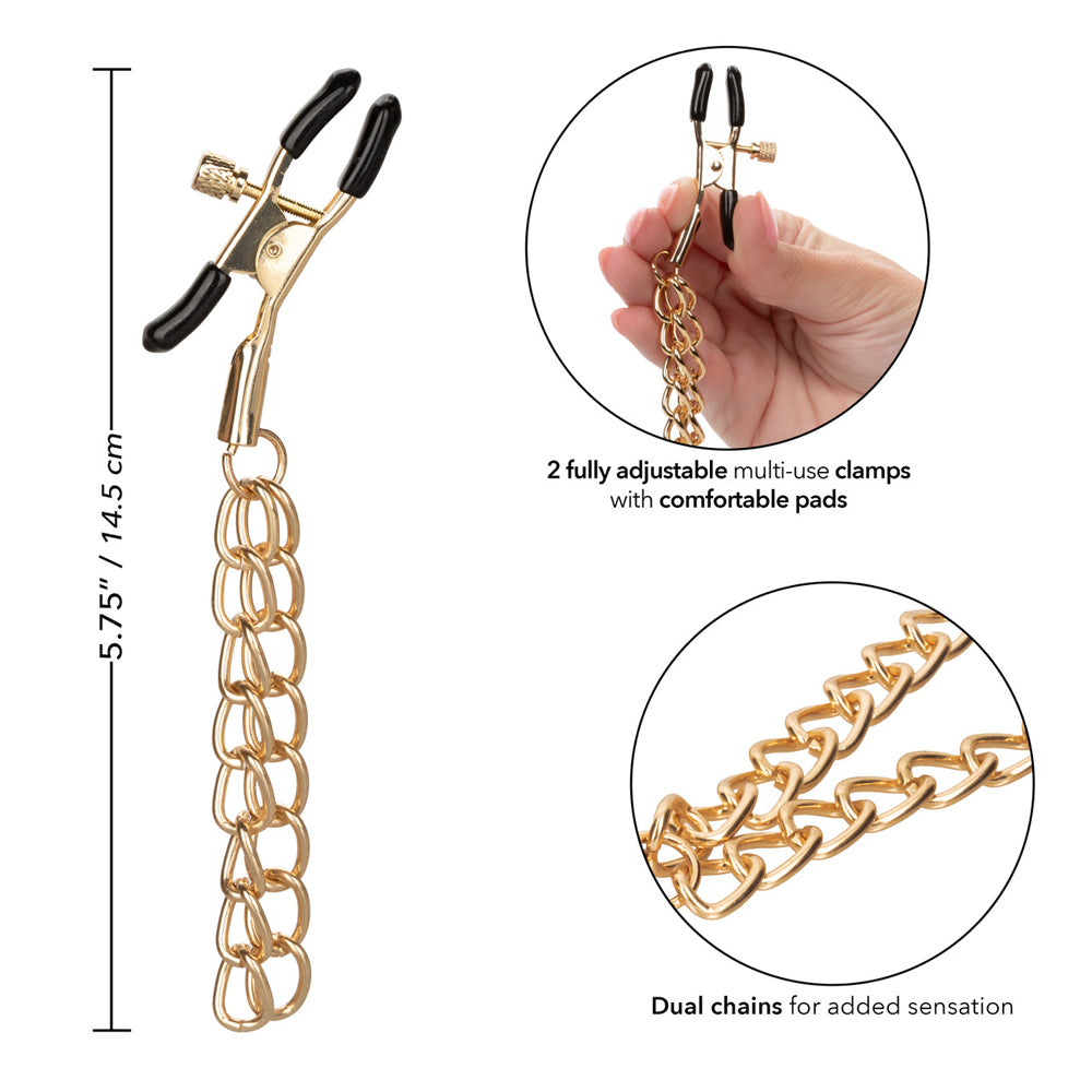 Ride 'Em Premium Denim Collection Nipple Clamps | 716770105479 | Available at EroticWarehouse.com