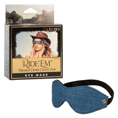 Ride 'Em Premium Denim Collection Eye Mask | 716770105486 | Available at EroticWarehouse.com