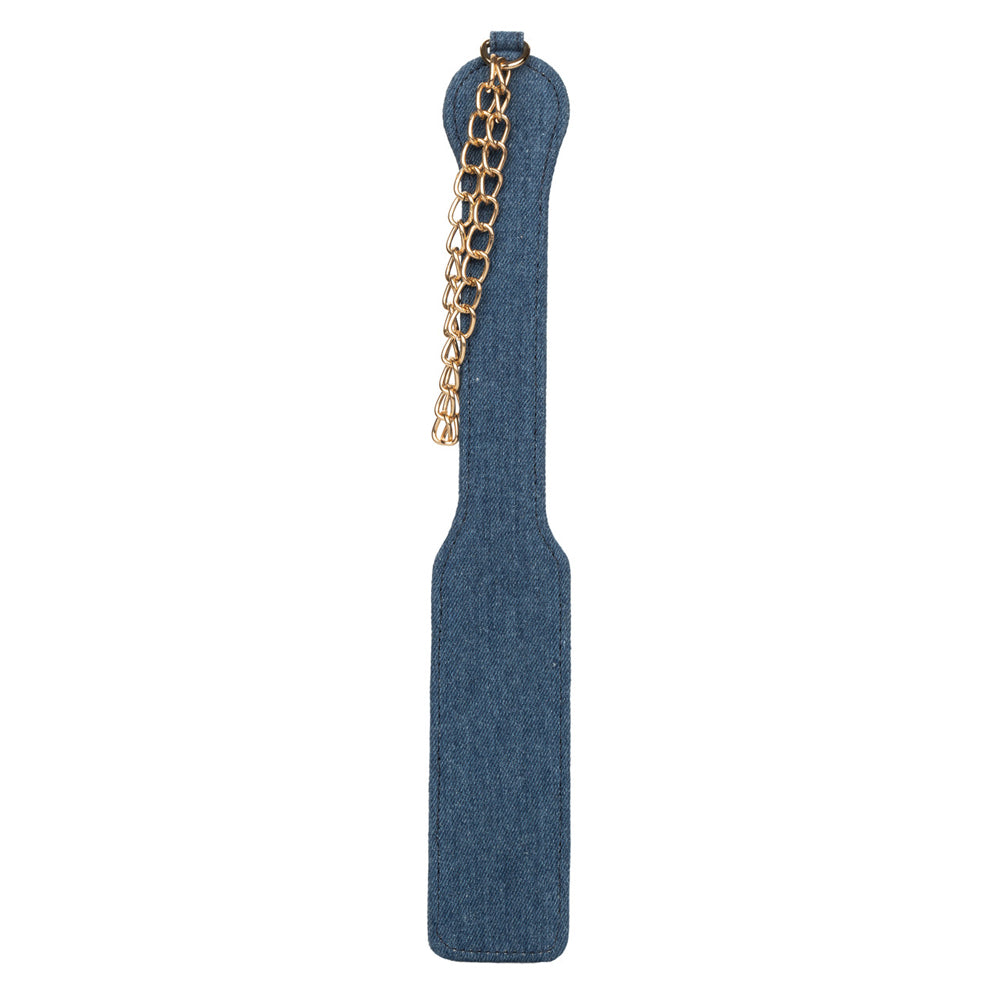 Ride 'Em Premium Denim Collection Paddle | 716770105493 | Available at EroticWarehouse.com