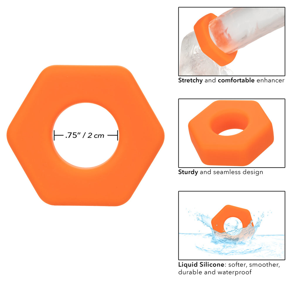 Alpha Liquid Silicone Prolong Sexagon Ring | 716770106186 | Available at EroticWarehouse.com