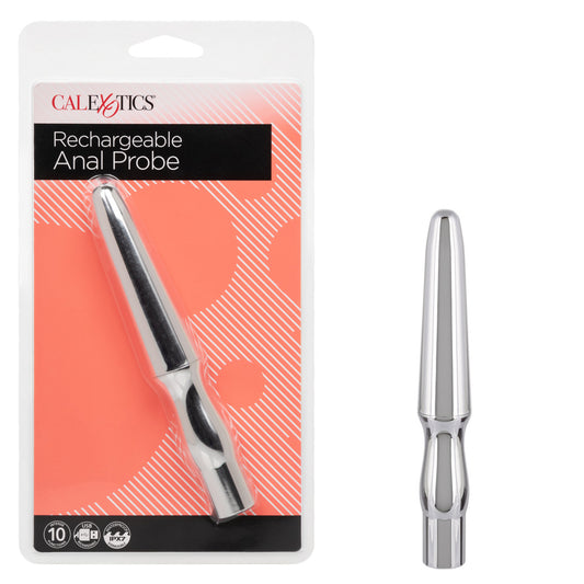 Rechargeable Anal Probe Silver | 716770106216 | Available at EroticWarehouse.com