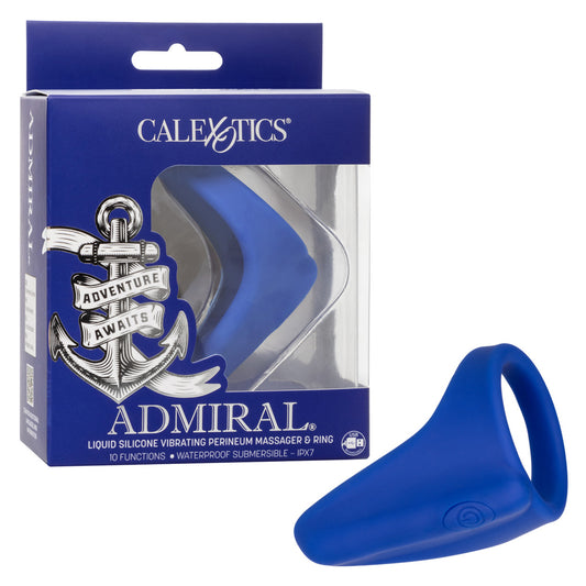 Admiral Liquid Silicone Vibrating Perineum Massager & Ring | 716770106438 | Available at EroticWarehouse.com
