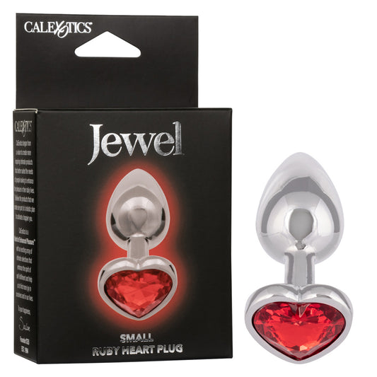 Jewel Small Ruby Heart Plug | 716770106544 | Available at EroticWarehouse.com