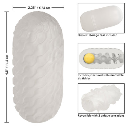 Boundless Reversible Squishy Ball Stroker Yellow | 716770106735 | Available at EroticWarehouse.com