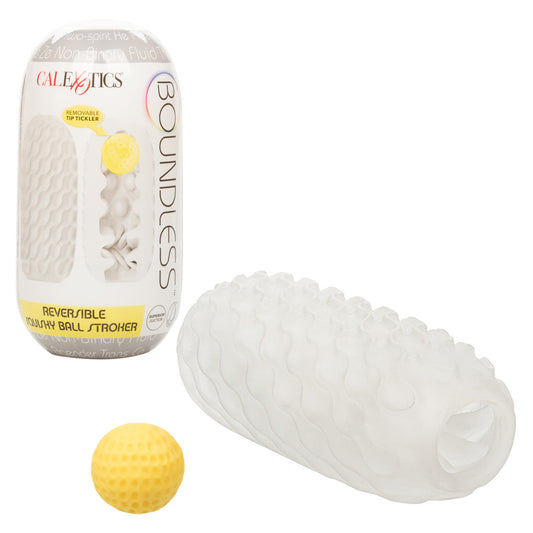 Boundless Reversible Squishy Ball Stroker Yellow | 716770106735 | Available at EroticWarehouse.com