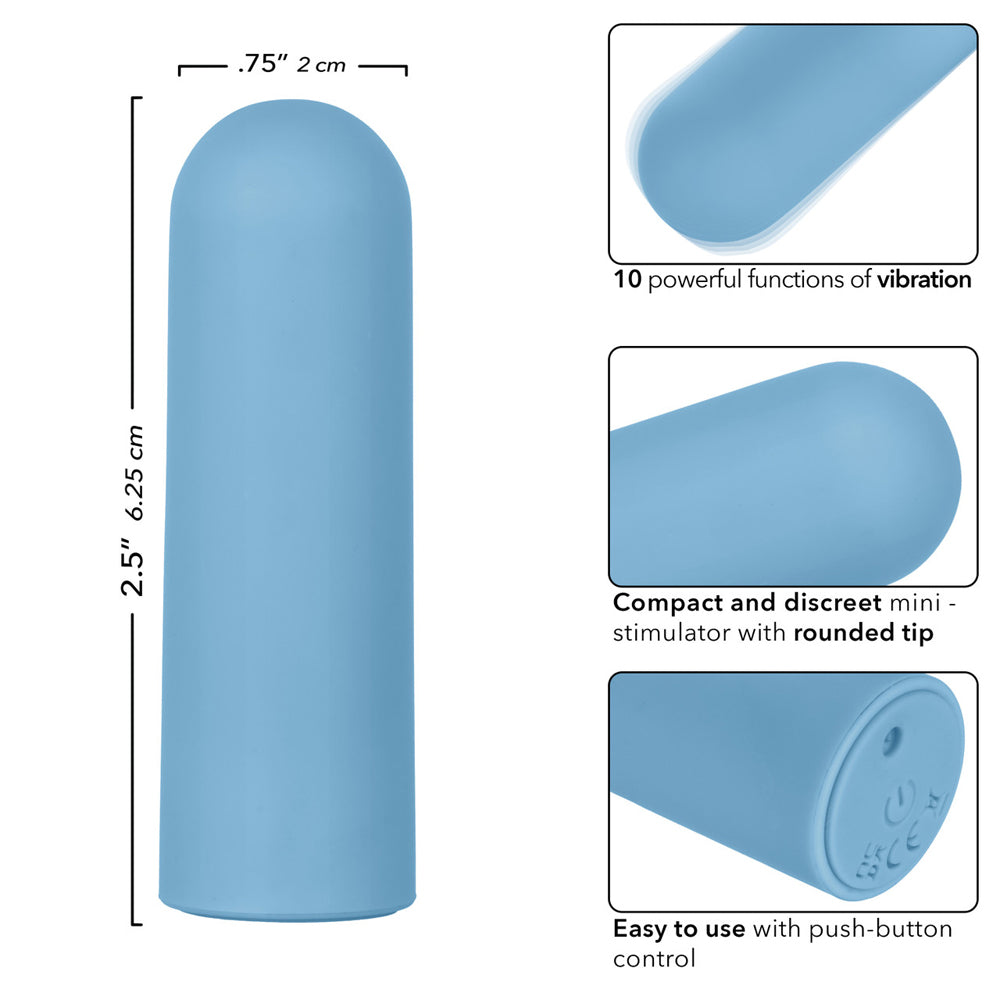 Turbo Buzz Rounded Mini Bullet Blue | 716770107299 | Available at EroticWarehouse.com