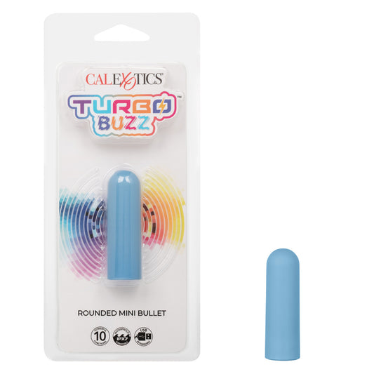 Turbo Buzz Rounded Mini Bullet Blue | 716770107299 | Available at EroticWarehouse.com